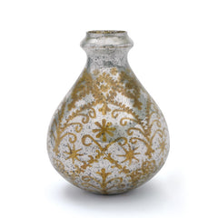Antiqued Etched Opal Finish Glass Edison Vase