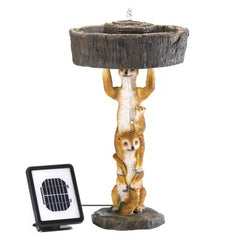 Playful Meerkat Solar Fountain