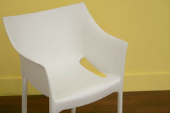 Baxton Studio White Molded Plastic Arm Chair