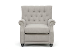 Baxton Studio Moretti Linen Modern Club Chair