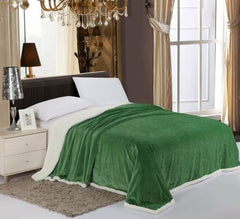 Reversible Soft Sherpa Blanket, Ultra Luxury - Queen 90x90, King 108x90
