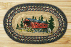 Covered Bridge Oval Patch Rug