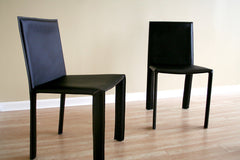 Baxton Studio Regal Black Leather Dining Chair