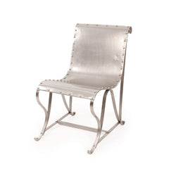 Nickel Sling Chair with Rivets