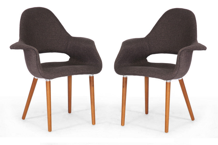 Baxton Studio Forza Fabric Mid-Century Modern Arm Chair