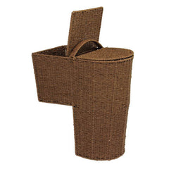 Rounded stairstep basket with lid