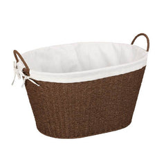 Paper Rope Wicker Laundry Basket Oval
