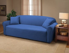 Blue Jersey Chair Stretch Slipcover, Couch Cover