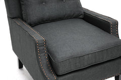 Baxton Studio Norwich Linen Modern Lounge Chair