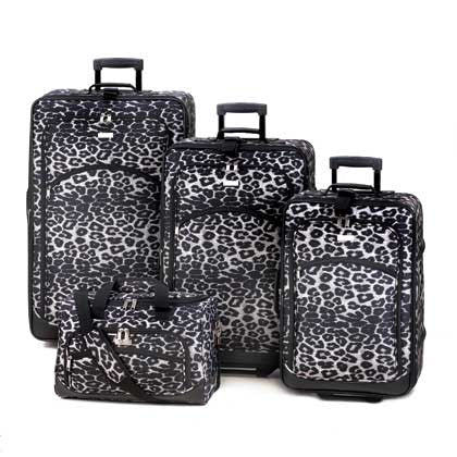 Snow Leopard Luggage Set