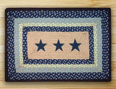 Blue Stars Print Patch Rug