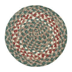 Green or Burgundy Braided Rug In Different Shapes And Sizes