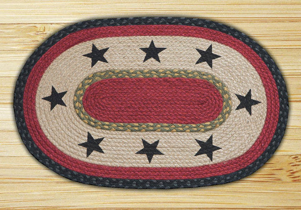 Stars Oval Patch Rug