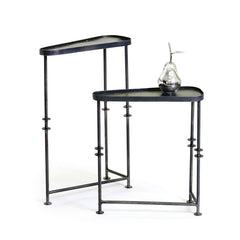 Iron Asymetrical Tables-Set of Two
