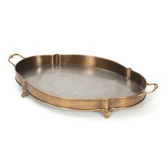 Antique Brass and Pewter Boat Tray