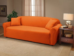 Orange Jersey Chair Stretch Slipcover, Couch Cover