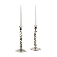 Pair Of Aluminum Staircase Candlesticks
