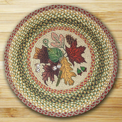 Autumn Leaves Round Patch Rug