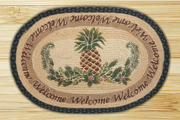 Pineapple/Welcome 730 Hand Printed Rug