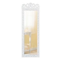 White Wood  Wall Mirror