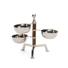 Polished Tiered Bamboo Bowl Stand