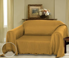 Gold Cielo Jacquard Furniture Throw Cover