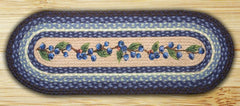 Blueberry Vine Oval Patch Runner