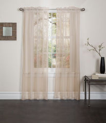 Sheer Voile Window Curtain Panel - Nice Quality, 55"x84"