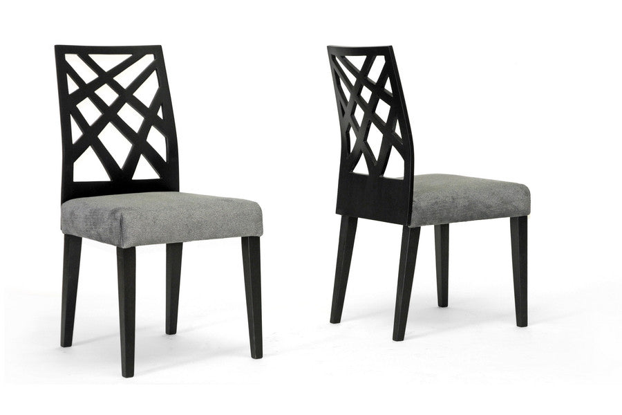Baxton Studio Marla Microfiber Dining Chair in Set of 2
