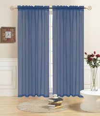 Sheer Voile Window Curtain Panel - Nice Quality, 55"x84"