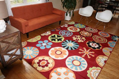 Floral Contemporary Modern Area Rugs