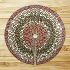 Olive/Burgundy/Gray Braided Tree Skirt In Different Sizes